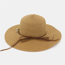 Load image into Gallery viewer, Sun Hat Womens Uv Protection Wide Brim Beach  Foldable Stylish Wild Brim Straw Hat