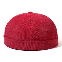 Load image into Gallery viewer, GegeenDomog Mens Womens Winter Corduroy Adjustable French Brimless Hats Fashion Skullcap Sailor Cap