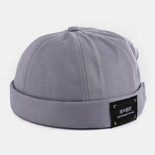 Load image into Gallery viewer, GEGEEN DOMOG Unisex Cotton Letter Patch Hip-Hop Casual Sunshade Hat Brimless Beanie Landlord Cap Skull Cap