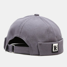 Load image into Gallery viewer, GEGEEN DOMOG Unisex Wide Brim Letter Label Patch Landlord Cap Brimless Beanie Docker Cap
