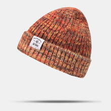 Load image into Gallery viewer, GegeenDomog Women Coarse Knitted Mixed Color Letter Label All-match Warmth Beanie Hat