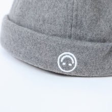 Load image into Gallery viewer, docker-cap-smile-embroidery-rolled-cuff-retro-skullcap-brimless-miki-hat-for-men-women