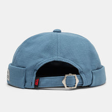 Load image into Gallery viewer, Unisex Letter Label Patch Skull Cap Brimless Beanie Landlord Cap Docker Cap