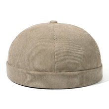 Load image into Gallery viewer, GegeenDomog Mens Womens Winter Corduroy Adjustable French Brimless Hats Fashion Skullcap Sailor Cap