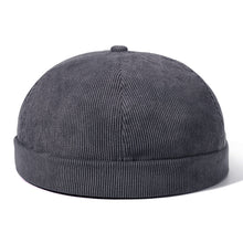 Load image into Gallery viewer, GegeenDomog Mens Womens Winter Corduroy Adjustable French Brimless Hats Fashion Skullcap Sailor Cap