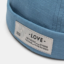 Load image into Gallery viewer, Unisex Letter Label Patch Skull Cap Brimless Beanie Landlord Cap Docker Cap