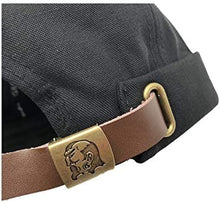 Load image into Gallery viewer, Men Hats Docker Cap Hats Beanie Sailor Cap Worker Hat Rolled Cuff Retro Brimless Hat with Adjustable