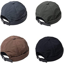 Load image into Gallery viewer, Quick Dry Brimless Hat Lightweight Daily Beanie Mesh Beanie Docker Cap Sailor Rolled Cuff Harbour Hat Casual Skullcap