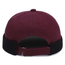 Load image into Gallery viewer, GegeenDomog Mens Womens Cotton Adjustable French Brimless Hats Outdoor Plain Skullcap Sailor Cap