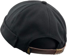 Load image into Gallery viewer, Men Hats Docker Cap Hats Beanie Sailor Cap Worker Hat Rolled Cuff Retro Brimless Hat with Adjustable