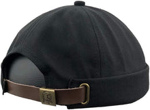 Load image into Gallery viewer, Men Hats Docker Cap Hats Beanie Sailor Cap Worker Hat Rolled Cuff Retro Brimless Hat with Adjustable