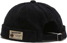Load image into Gallery viewer, Men Hats Docker Cap Hats Beanie Sailor Cap Worker Hat Rolled Cuff Retro Brimless Hat with Adjustable