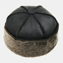 Lade das Bild in den Galerie-Viewer, Herren-Mütze aus echtem Leder mit Fellverdickung, warmer Dockerhut