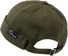 Load image into Gallery viewer, Men Hats Docker Cap Hats Beanie Sailor Cap Worker Hat Rolled Cuff Retro Brimless Hat with Adjustable