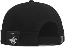 Load image into Gallery viewer, Men Hats Docker Cap Hats Beanie Sailor Cap Worker Hat Rolled Cuff Retro Brimless Hat with Adjustable