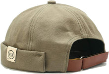 Load image into Gallery viewer, Men Hats Docker Cap Hats Beanie Sailor Cap Worker Hat Rolled Cuff Retro Brimless Hat with Adjustable