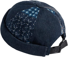 Load image into Gallery viewer, Men Hats Docker Cap Hats Beanie Sailor Cap Worker Hat Rolled Cuff Retro Brimless Hat with Adjustable