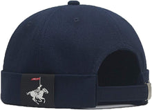 Load image into Gallery viewer, Men Hats Docker Cap Hats Beanie Sailor Cap Worker Hat Rolled Cuff Retro Brimless Hat with Adjustable