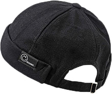 Load image into Gallery viewer, Men Hats Docker Cap Hats Beanie Sailor Cap Worker Hat Rolled Cuff Retro Brimless Hat with Adjustable