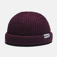 Load image into Gallery viewer, GegeenDomog Unisex Casual Patch Woolen Knitted Caps Skull Cap Dome Crimped Warm Elastic Cap Brimless Beanie