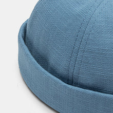 Load image into Gallery viewer, Unisex Letter Label Patch Skull Cap Brimless Beanie Landlord Cap Docker Cap