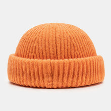 Load image into Gallery viewer, GegeenDomog Unisex Knitted Hat Letter Pattern Patch Brimless Flanging Outdoor Warmth Beanie Landlord Cap Skull Cap