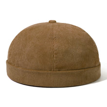 Load image into Gallery viewer, GegeenDomog Mens Womens Winter Corduroy Adjustable French Brimless Hats Fashion Skullcap Sailor Cap
