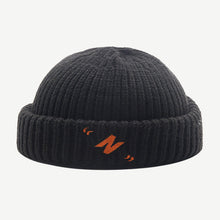Load image into Gallery viewer, GegeenDomog Unisex N-Letter Pattern Knitted Caps Fashion Casual Adjustable Elastic Cap Skull Cap Brimless Beanie Landlord Cap