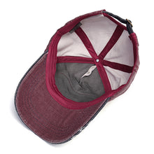 Load image into Gallery viewer, Unisex Patch Colorblock Cap Washable Old Baseball Cap Breathable Cotton Vintage Hat