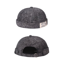 Load image into Gallery viewer, docker-cap-street-style-brimless-hat-retro-skullcap-beanie-peakless-cap-landlord-hat
