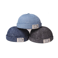 Load image into Gallery viewer, docker-cap-street-style-brimless-hat-retro-skullcap-beanie-peakless-cap-landlord-hat