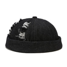 Load image into Gallery viewer, GegeenDomog Denim Docker Cap Manual Hollowing Brimless Hat Miki Hat for Men Women with Adjustable