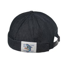 Load image into Gallery viewer, shark-denim-brimless-docker-cap-foe-men-women