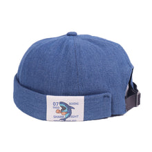 Load image into Gallery viewer, shark-denim-brimless-docker-cap-foe-men-women