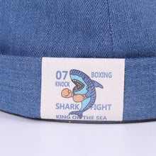 Load image into Gallery viewer, shark-denim-brimless-docker-cap-foe-men-women