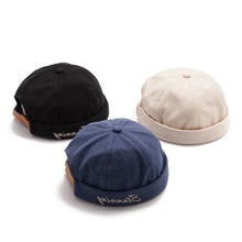 Load image into Gallery viewer, docker-cap-brimless-hat-rolled-cuff-retro-skullcap-beanie-landlord-hat