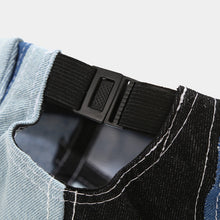 Load image into Gallery viewer, denim-docker-cap-stitching-brimless-hat-retro-skullcap-landlord-hat-miki-hat
