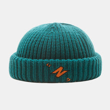 Load image into Gallery viewer, GegeenDomog Unisex N-Letter Pattern Knitted Caps Fashion Casual Adjustable Elastic Cap Skull Cap Brimless Beanie Landlord Cap