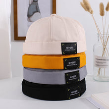 Load image into Gallery viewer, GEGEEN DOMOG Unisex Cotton Letter Patch Hip-Hop Casual Sunshade Hat Brimless Beanie Landlord Cap Skull Cap