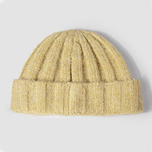 Load image into Gallery viewer, Unisex Acrylic Knitted Solid Color Striped Crochet Color-match Patch Warmth Brimless Beanie Landlord Cap Skull Cap