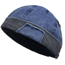 Load image into Gallery viewer, docker-cap-handmade-patch-brimless-hat-retro-skullcap-beanie-peakless-cap-landlord-hat