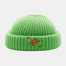 Load image into Gallery viewer, GegeenDomog Unisex N-Letter Pattern Knitted Caps Fashion Casual Adjustable Elastic Cap Skull Cap Brimless Beanie Landlord Cap