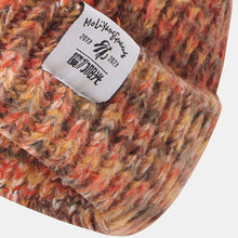 Load image into Gallery viewer, GegeenDomog Women Coarse Knitted Mixed Color Letter Label All-match Warmth Beanie Hat