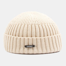 Load image into Gallery viewer, Unisex Knitted Solid Color Letter Label Dome All-match Brimless Beanie Landlord Cap Docker Cap