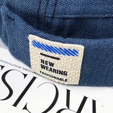 Load image into Gallery viewer, GegeenDomog Denim Docker Cap Street Style Brimless Hat Retro Skullcap Beanie Peakless Cap Landlord hat docker hat docker hat mens docker hat women docker hat brimless