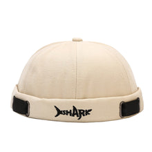 Load image into Gallery viewer, shark-embroidery-docker-cap-brimless-hats-beanie-retro-peakless-cap-miki-hat