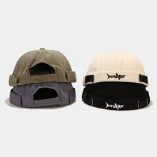Load image into Gallery viewer, shark-embroidery-docker-cap-brimless-hats-beanie-retro-peakless-cap-miki-hat