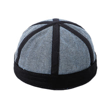 Load image into Gallery viewer, denim-retro-brimless-hat-docker-cap-miki-hat-for-men-women