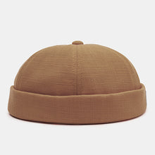 Load image into Gallery viewer, Unisex Letter Label Patch Skull Cap Brimless Beanie Landlord Cap Docker Cap