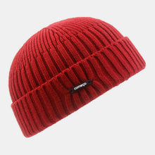Load image into Gallery viewer, Unisex Knitted Solid Color Letter Label Dome All-match Brimless Beanie Landlord Cap Docker Cap